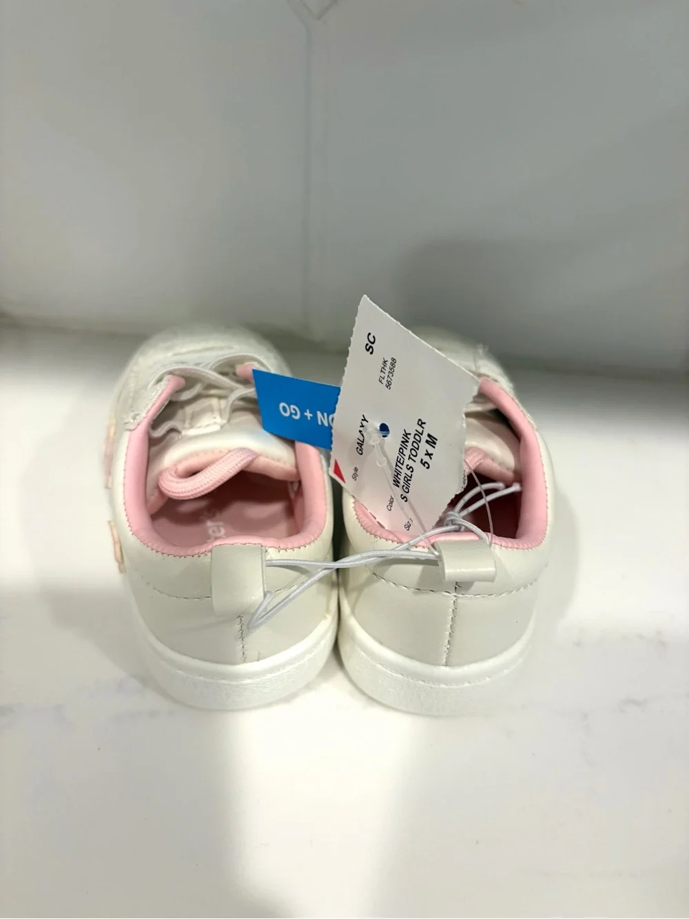 Carter's White Sneakers with Pink Floral Accents